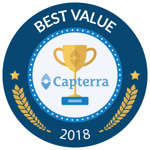 Capterra best value 2018 badge