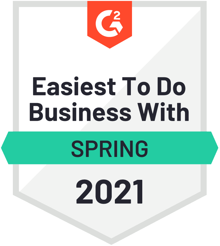 G2 Easiest to do business with badge 2021. Shows why people should sign up for the Claromentis intranet free trial